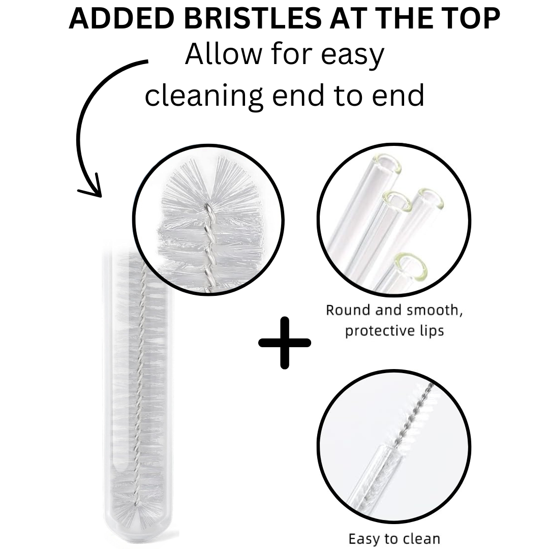 Sip E-Z Slotted Glass Straw Set