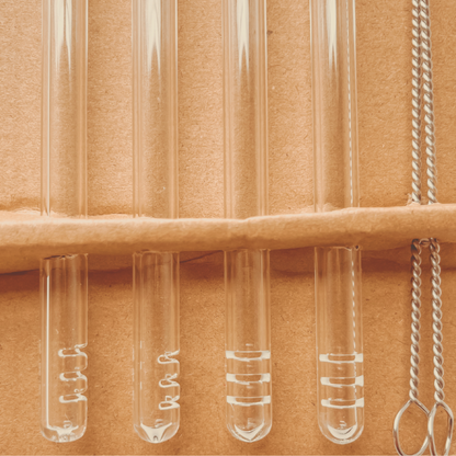 Sip E-Z Slotted Glass Straw Set